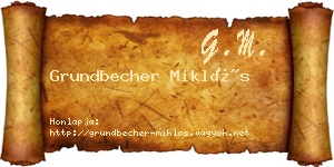 Grundbecher Miklós névjegykártya